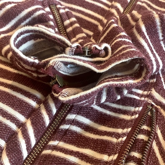 Lucky Brand Striped Jacket With Asymmetrical Zipper Size Medium - Picture 13 of 14